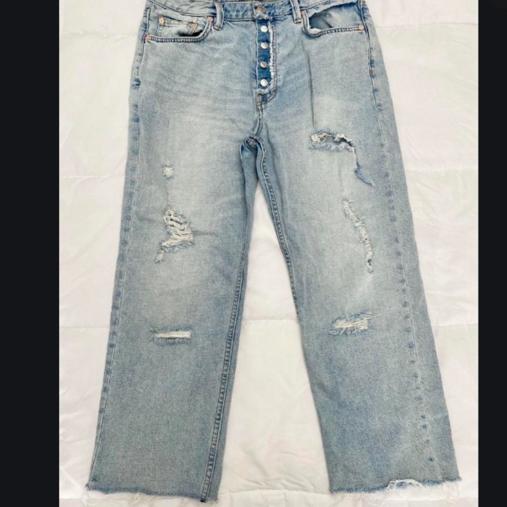 We The Free People Button Fly Mom Jeans Size 27